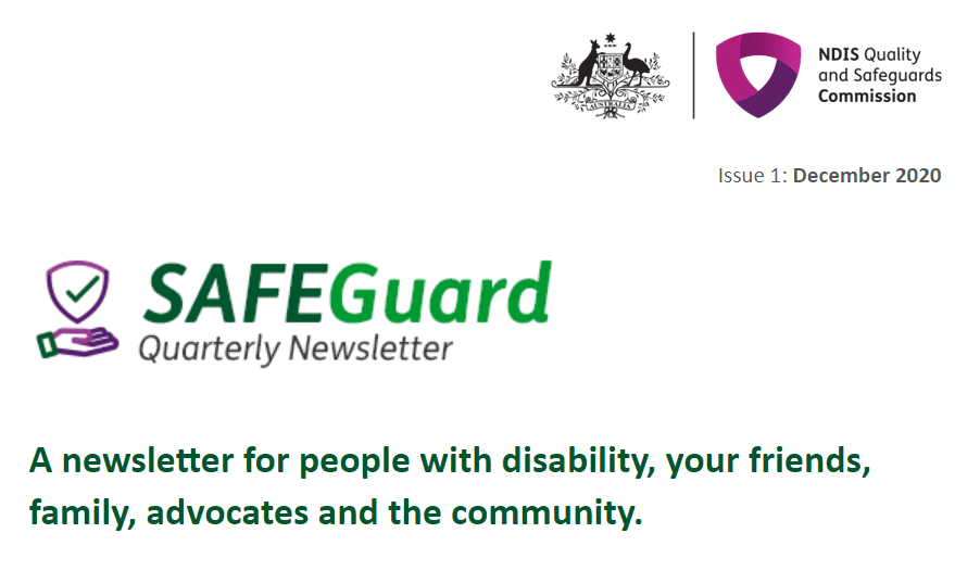 New eNewsletter for NDIS participants – SafeGuard